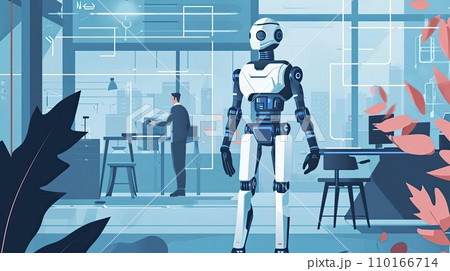 AI-generated content. A robot that helps people 110166714