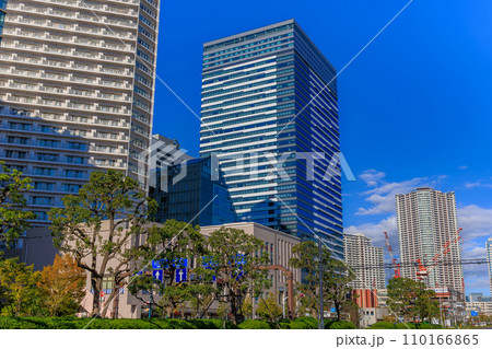 東京 江東区 豊洲駅周辺の都市風景 東京 江東区 豊洲駅周辺の都市風景 110166865