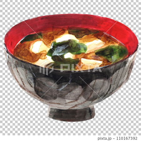 味噌湯 1 水彩（丙烯）插圖 110167392