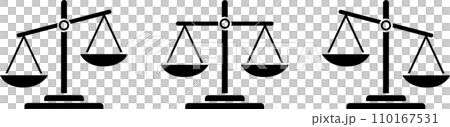 Balance silhouette icon set 110167531