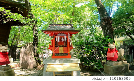十二社熊野神社 日本、東京、新宿区。新宿中央公園そばの自然あふれる神社 110168609
