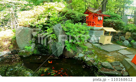 十二社熊野神社 日本、東京、新宿区。新宿中央公園そばの自然あふれる神社 110168612