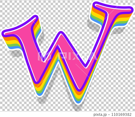 Pink Rainbow Alphabet Pink Rainbow Alphabet 110169382