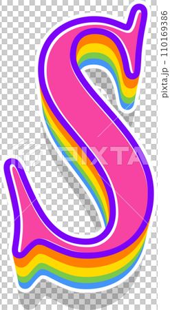 Pink Rainbow Alphabet 110169386