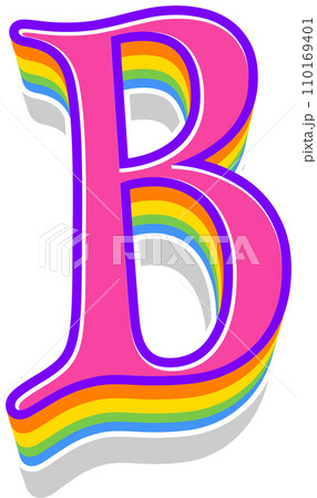 Pink Rainbow Alphabetのイラスト素材 [110169401] - PIXTA