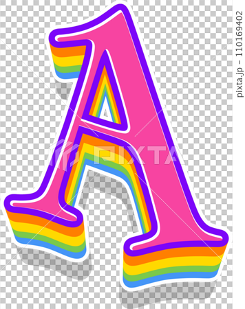 Pink Rainbow Alphabet Pink Rainbow Alphabet 110169402