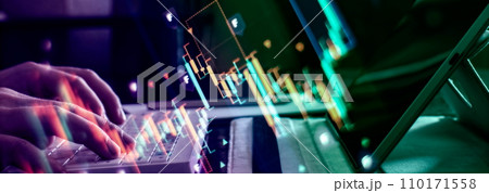 market investment trading. Financial chart with up trend line graph. Wealth management with risk diversification concept. market investment trading. Financial chart with up trend line graph. Wealth management with risk diversification concept. 110171558