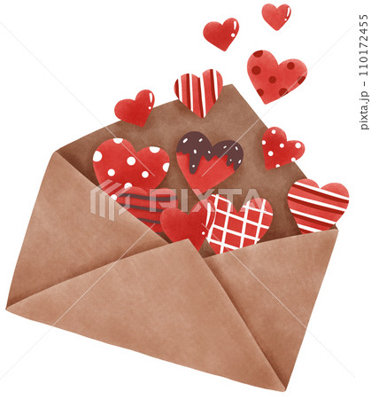 Valentine's Day love envelope 110172455