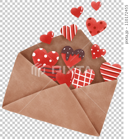 Valentine's Day love envelope 110172455