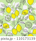 Seamless pattern with lemons. Vector illustration 110173139