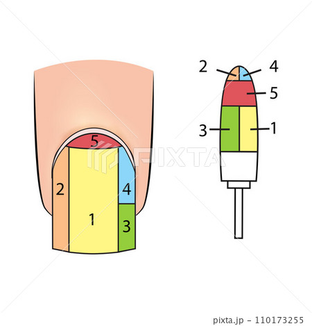 Illustration with working surfaces for a nail manicure cutter 110173255
