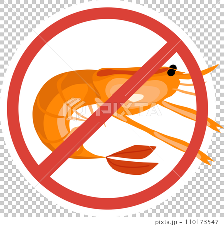 No shrimp. Food Allergy Icon. Allergy Sensitivity No shrimp. Food Allergy Icon. Allergy Sensitivity 110173547