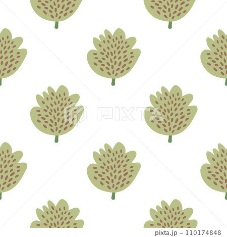 Fresh and trendy seamless design featuring succulents and floral elements. 110174848