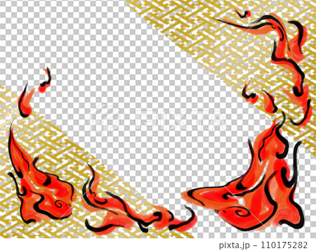 和風の炎（紗綾形文様） 110175282