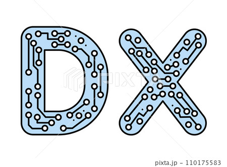 DX　基板をイメージした文字 110175583