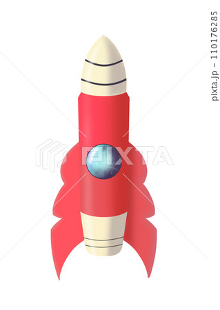 Fantastic cartoon-style rocket. 110176285