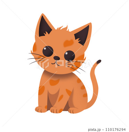 Cartoon red kitten. Cartoon red kitten. 110176294