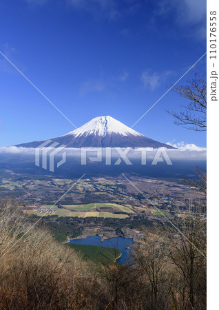 長者ヶ岳より望む富士山の絶景(冬景色) 長者ヶ岳より望む富士山の絶景(冬景色) 110176558