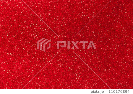 Red glittering background for valentine's day. Shining backdrop, space for text. 110176894