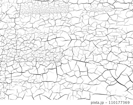 乾燥した地面のような亀裂の入ったヒビ割れた背景テクスチャ 110177369