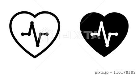 Illustration Vector graphic of heart pulse icon 110178385