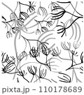 Dandelions in abstract style on light background. Beautiful abstract pattern with dandelions for 110178689