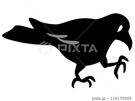 1羽のカラス。アイソメトリック図。 110179504