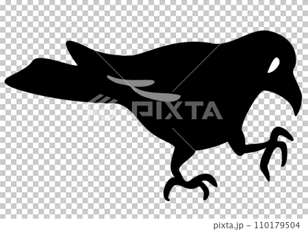 1羽のカラス。アイソメトリック図。 110179504