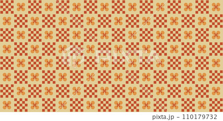 A groovy style seamless pattern with a retro flower aesthetic A groovy style seamless pattern with a retro flower aesthetic 110179732