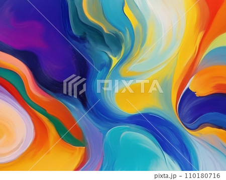 Oil paint drawing. Abstract colored background. Abstraction in the style of impressionism. Modern surrealist painting. Good as a poster for wall decor. Surreal design. 110180716