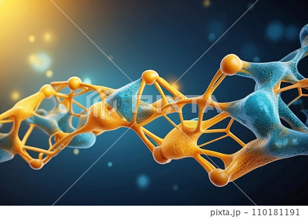 Abstract geometric background. DNA with...のイラスト素材 [110181191] - PIXTA