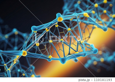 Abstract geometric background. DNA with...のイラスト素材 [110181193] - PIXTA