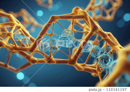 Abstract geometric background. DNA with...のイラスト素材 [110181197] - PIXTA