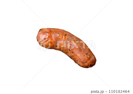 Delicious juicy sausages of several varieties grilled with salt, spices and herbs Delicious juicy sausages of several varieties grilled with salt, spices and herbs 110182464