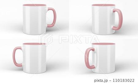 11oz two-tone mugs on isolated background. 11oz two-tone mugs on isolated background. 110183022