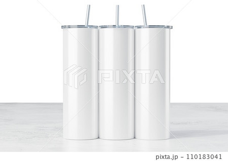 Skinny 20 oz tumbler for sublimation. 3d rendering 110183041