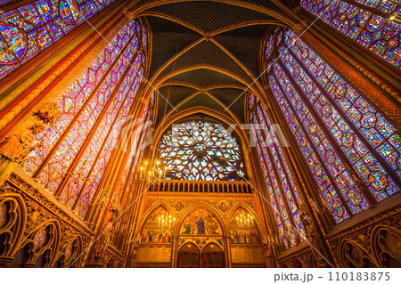 Stained glass windows of Saint Chapelle Stained glass windows of Saint Chapelle 110183875