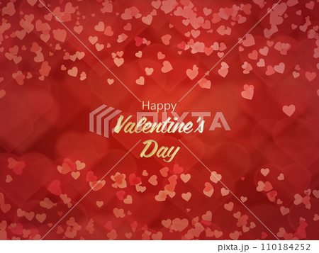 赤いハートの背景 110184252