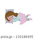 寝る女性 110186495