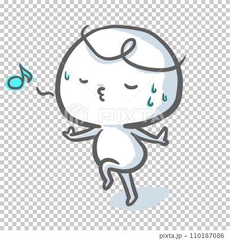 白人笨拙地跳躍 110187086