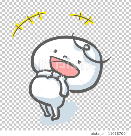 A white person laughing out loud and leaning back A white person laughing out loud and leaning back 110187094