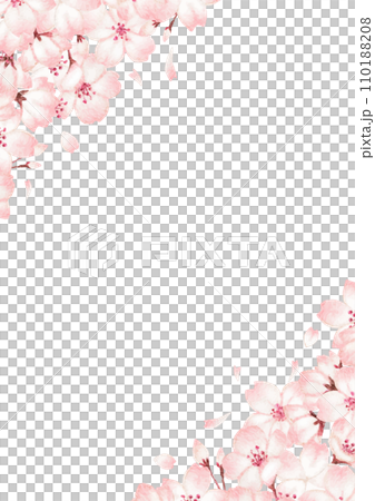 優しい手書きの桜の花の背景 優しい手書きの桜の花の背景 110188208