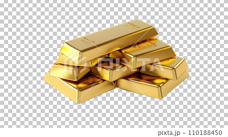 Gold bars on the transparent background Gold bars on the transparent background 110188450