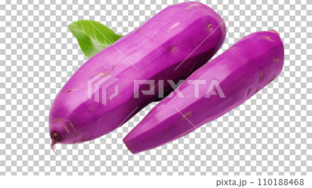 purple sweet potato on the transparent background purple sweet potato on the transparent background 110188468