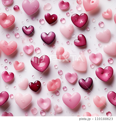 Seamless pattern Pink heart shape ,Valentines day background ,AI generated Seamless pattern Pink heart shape ,Valentines day background ,AI generated 110188623