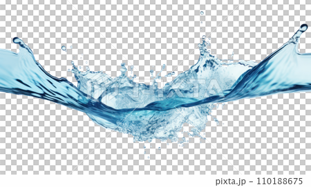 A blue water splash on the transparent background A blue water splash on the transparent background 110188675