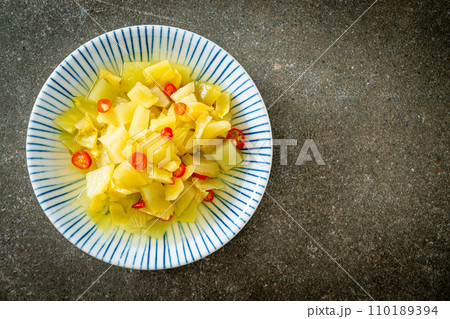spicy salad pickle cabbage or celery with sesame oil 110189394