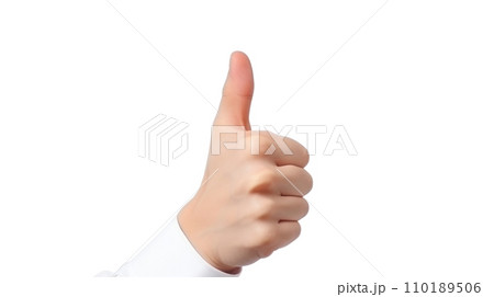 Hand thumps up on the transparent background 110189506