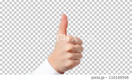Hand thumps up on the transparent background 110189506