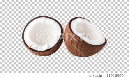 A coconut on the transparent background A coconut on the transparent background 110189604